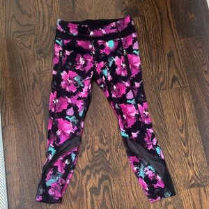lululemon athletica Pink and Black Patterned Leggings